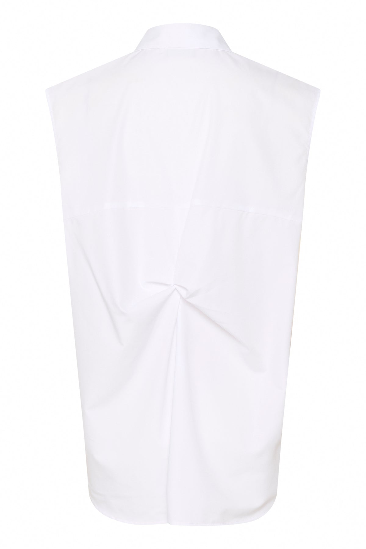 Kaffe Kaanna Optical White Knot Back Longline Oversized Shirt, 10508614
