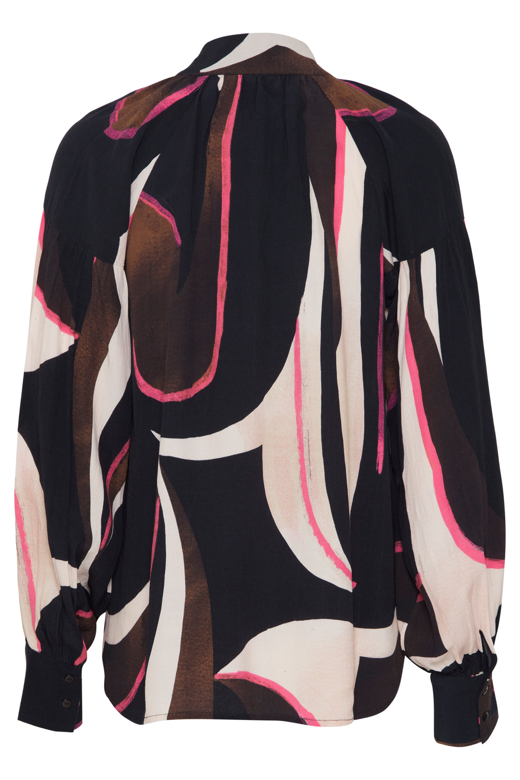 Fransa Frlena – Abstract 20613285 Blazer/Pink Boutique Blouse, 67 Printed Ruby Navy