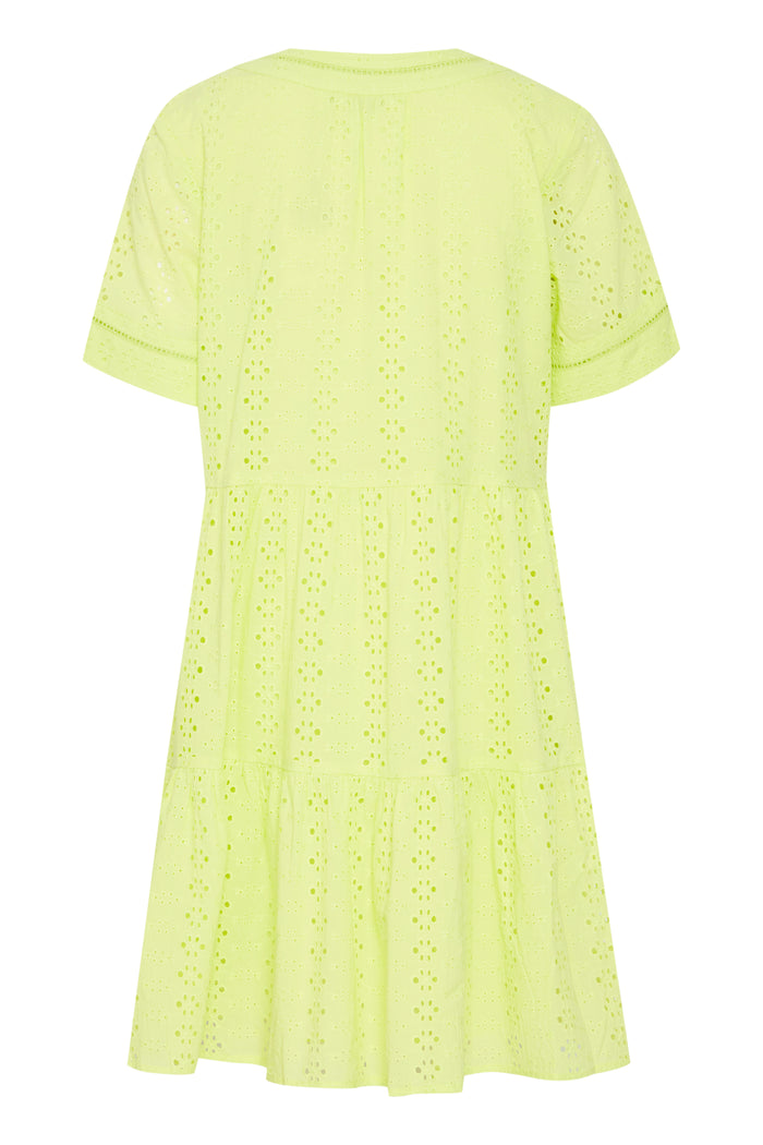 B.Young Fenni Sunny Lime Embroidered Layered Dress , 20814598