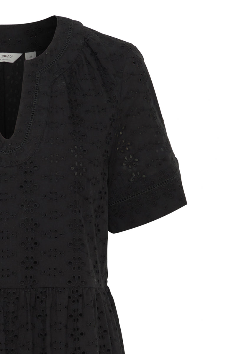 B.Young Fenni Black Embroidered Layered Dress, 20814598