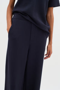 InWear Gincent Marine Blue Modal Wide Leg Joggers
