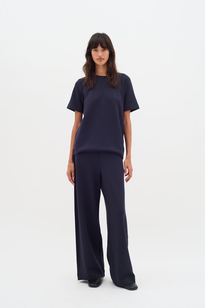 InWear Gincent Marine Blue Modal Wide Leg Joggers, 30109909