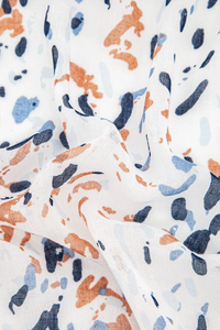Ruby 67 Navy Blue/Cream Abstract Animal Spot Scarf