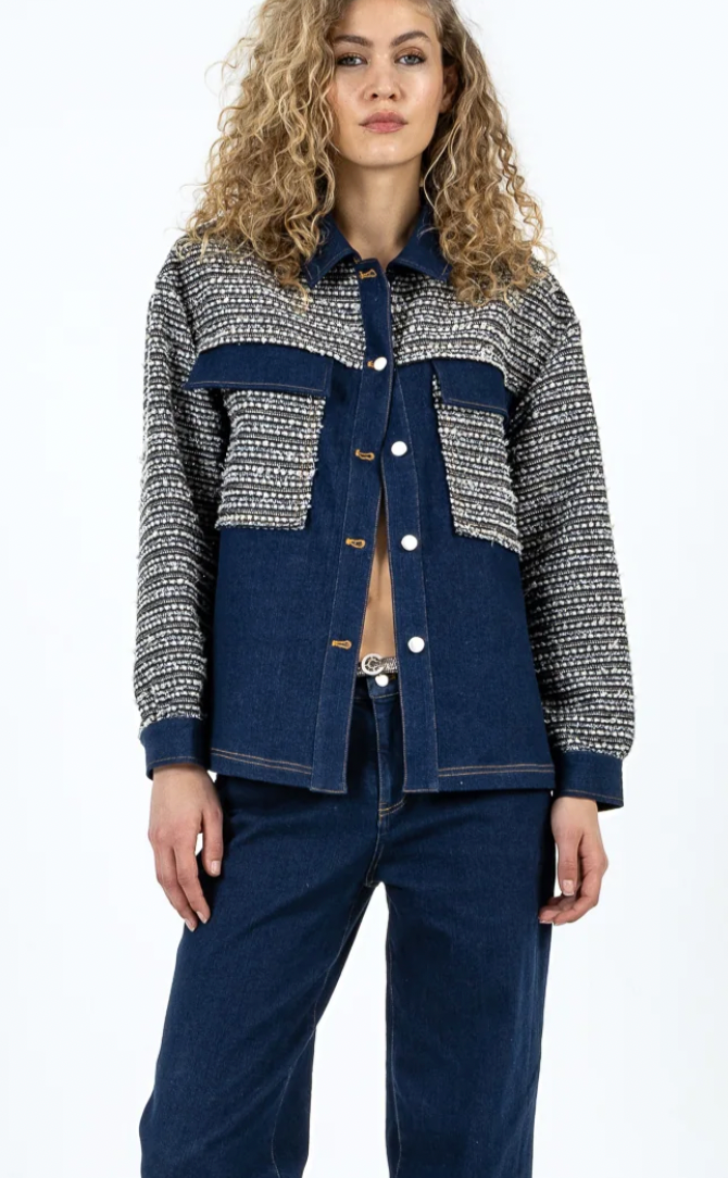 Coster Copenhagen Denim Boucle Tweed Jacket