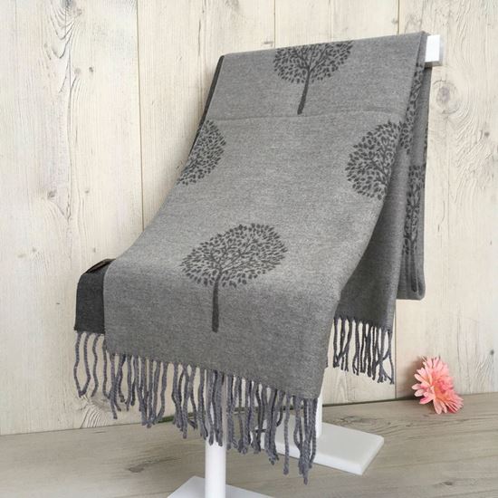 Ruby 67 Grey Mulberry Inspired Tree Tassle Scarf