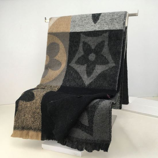 Ruby 67 Boutique Grey/Black/Camel Louis Vuitton Inspired Blanket Scarf 
