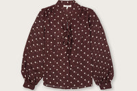 Garcia Hazel Bloom Polka Dot Tie Neck Shirt