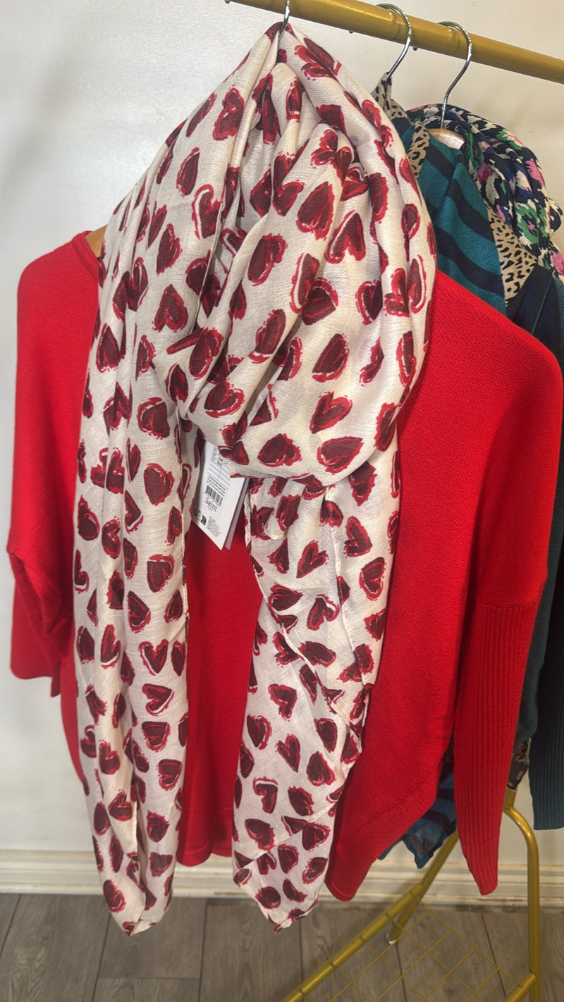 Saint Tropez Mila Chinese Red Round Neck Knit