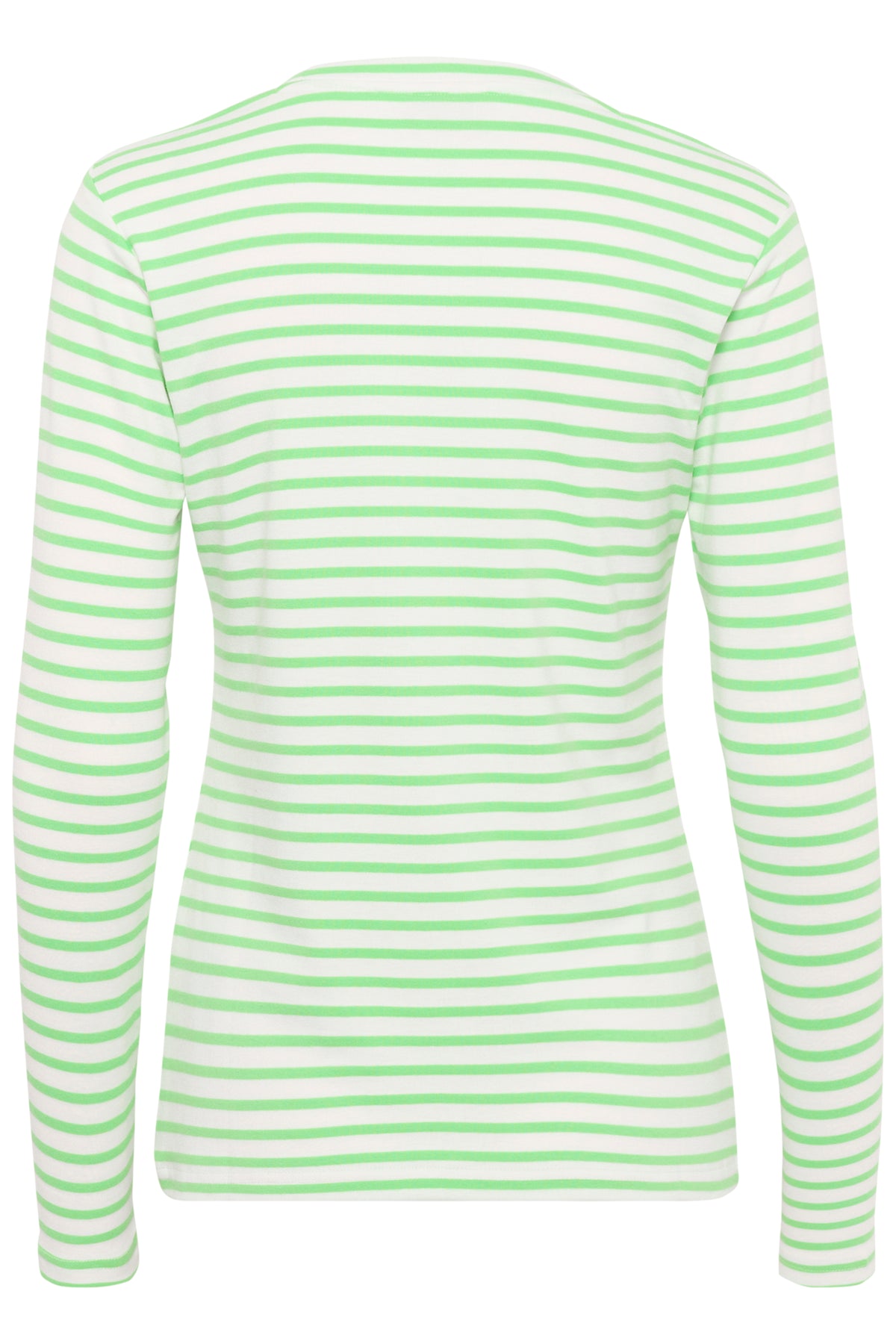 Kaffe Liddy Chalk/Green Stripe Top with Grey Heart