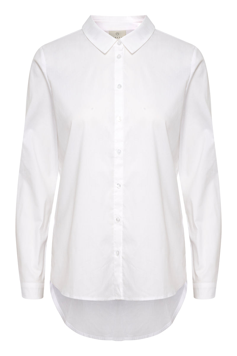Kaffe Kascarlet Optical White Fitted Layering Shirt, 10504242