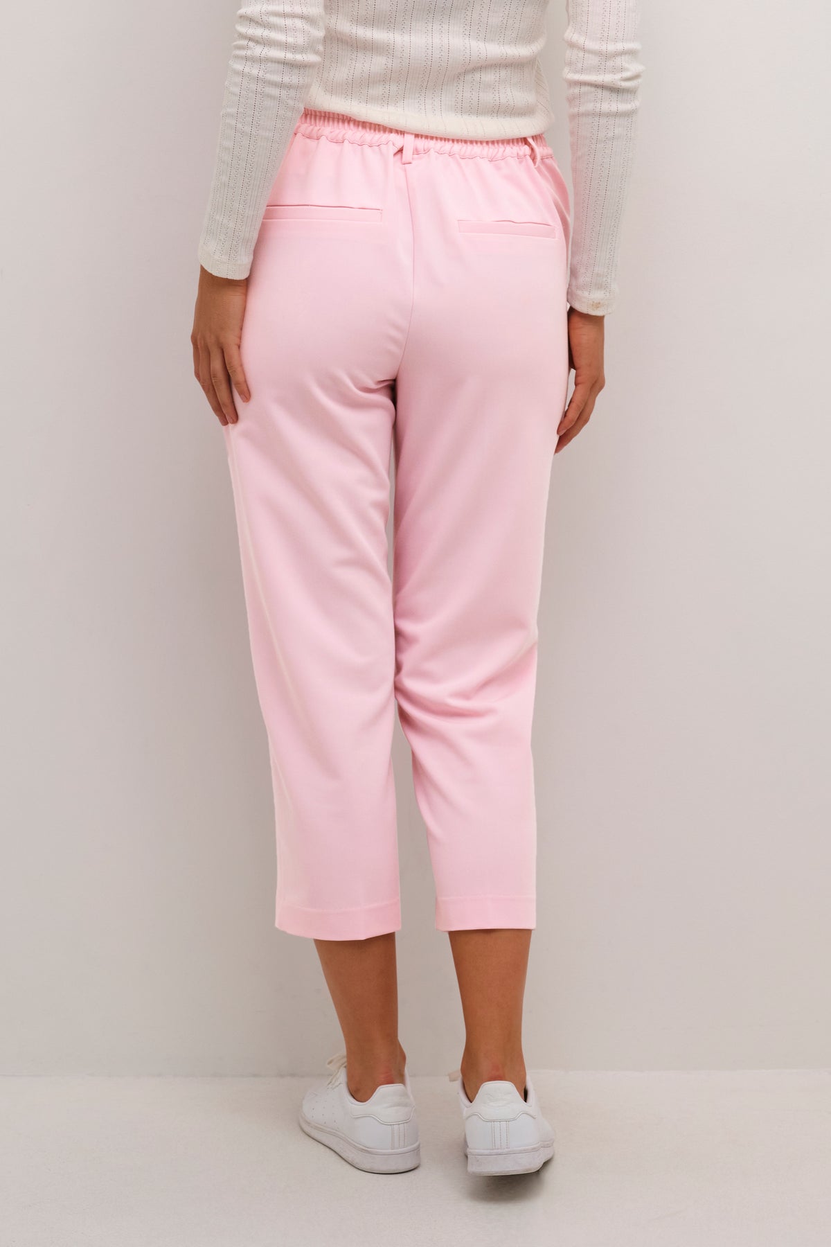 Kaffe Kasakura Highwaisted Pink Mist Ankle Length Trousers, 10506127
