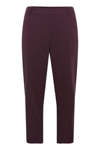 Kaffe Kasakura Fudge Burgundy Highwaisted Cigarette Trousers