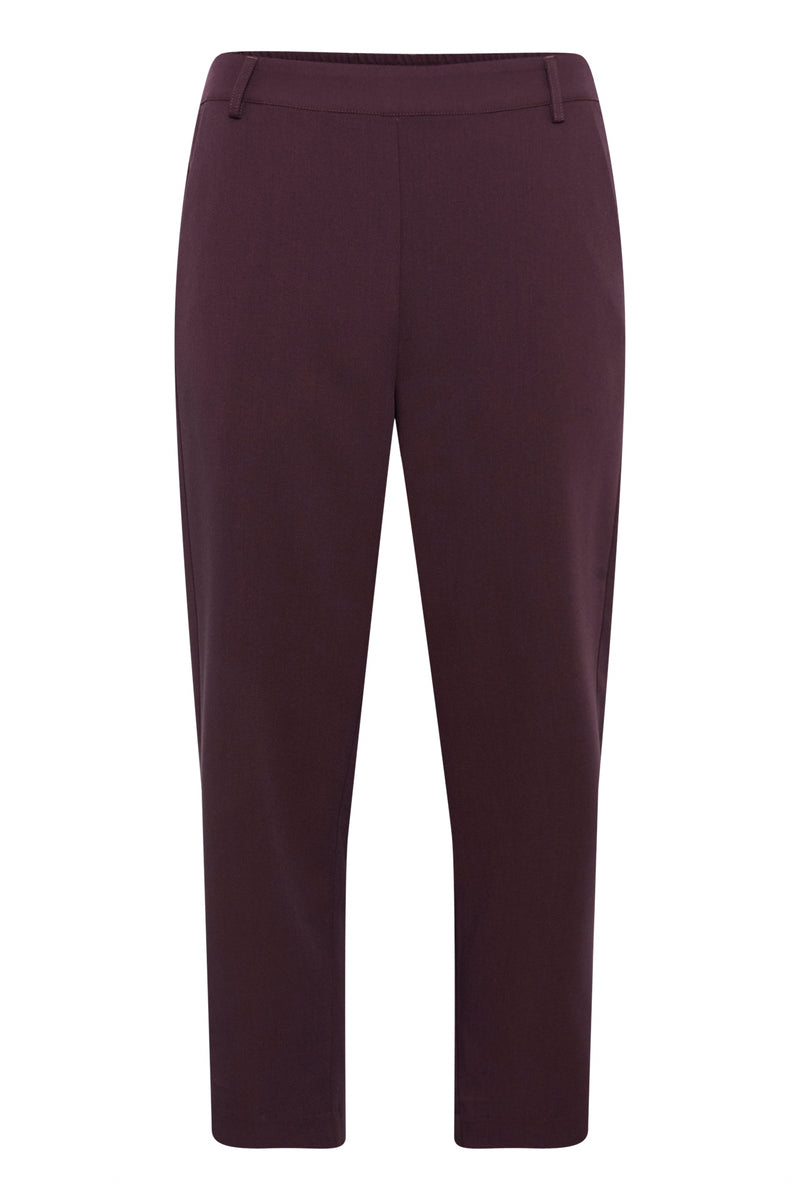 Kaffe Kasakura Fudge Burgundy Highwaisted Cigarette Trousers
