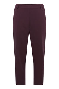 Kaffe Kasakura Fudge Burgundy Highwaisted Cigarette Trousers