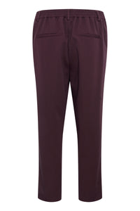 Kaffe Kasakura Fudge Burgundy Highwaisted Cigarette Trousers