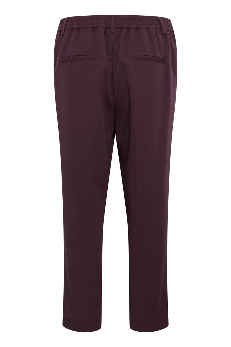Kaffe Kasakura Fudge Burgundy Highwaisted Cigarette Trousers