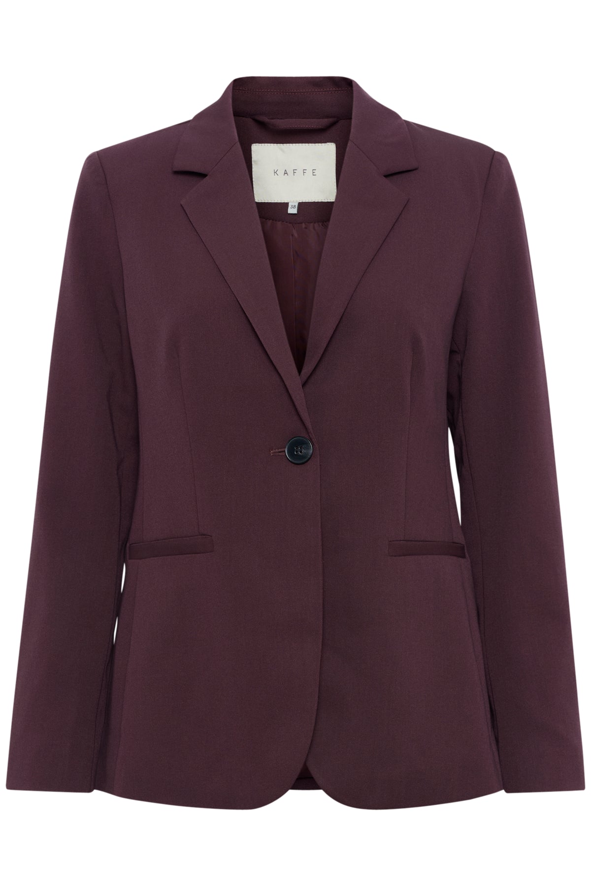 Kaffe Kasakura Fudge Burgundy Single Breasted Blazer, 10506684