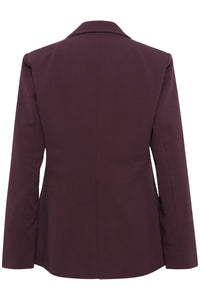 Kaffe Kasakura Fudge Burgundy Single Breasted Blazer, 10506684