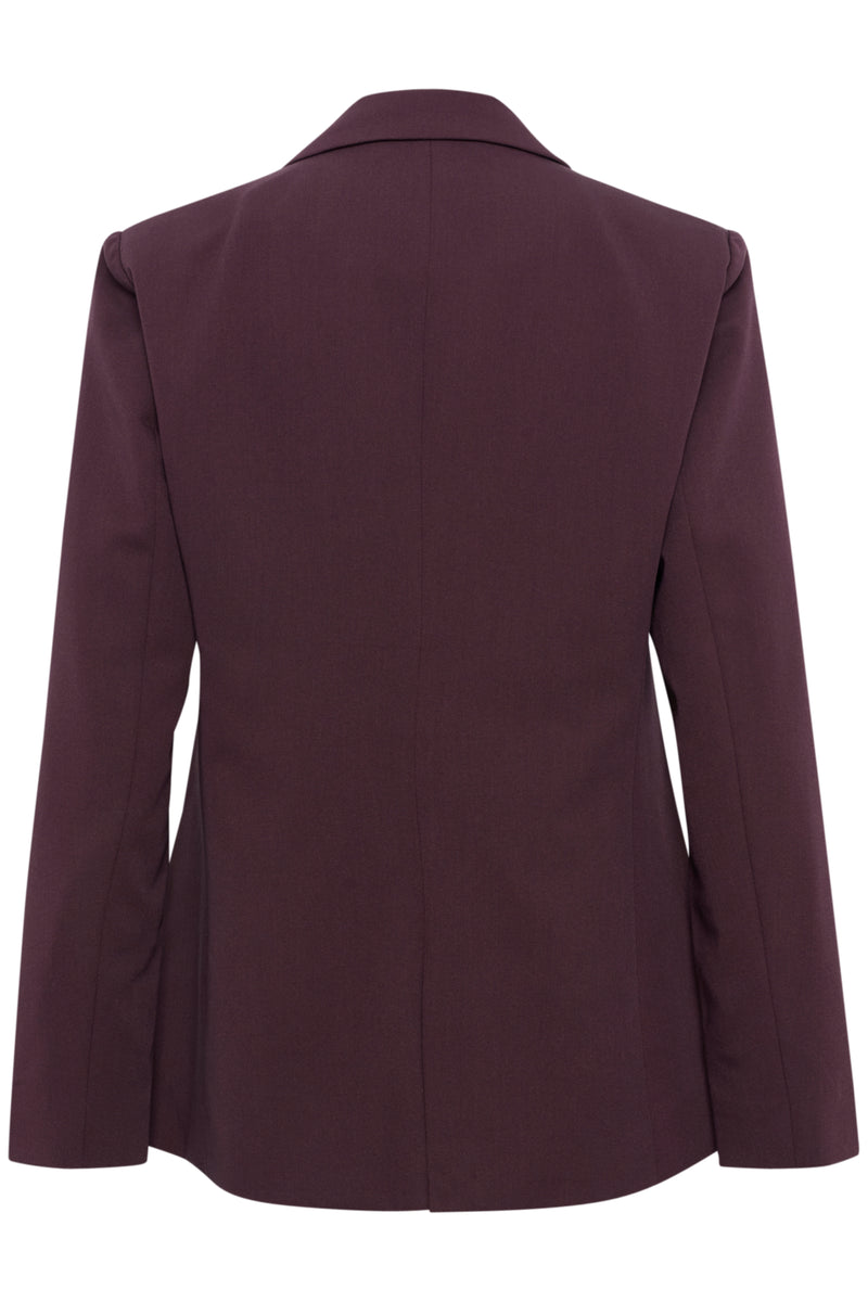 Kaffe Kasakura Fudge Burgundy Single Breasted Blazer, 10506684