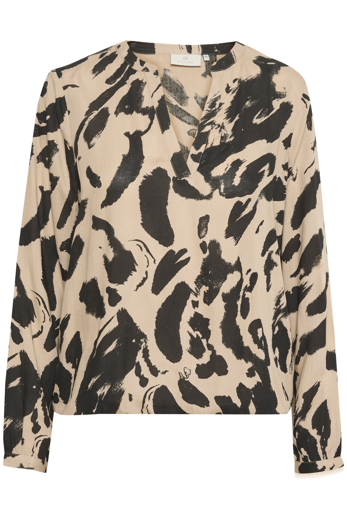Kaffe Kaditte Black/Feather Grey Leopard Blouse, 10507919