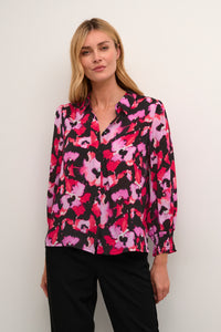 Kaffe Katanya Pink Faded Flower Print Shirt, 10508183