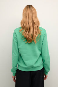Kaffe Kaleonora Gumdrop Green Fleece Lined Sweatshirt, 10508209