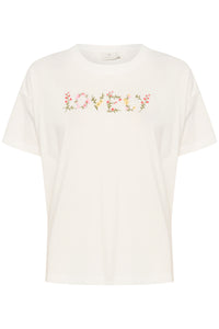 Kaffe Kafiria Chalk Oversized Boxy 'LOVELY' T-Shirt, 10508406
