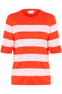 Kaffe Kalizza Grenadine/Lilac Pink Striped Knit
