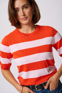 Kaffe Kalizza Grenadine/Lilac Pink Striped Knit
