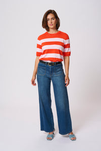 Kaffe Kalizza Grenadine/Lilac Pink Striped Knit