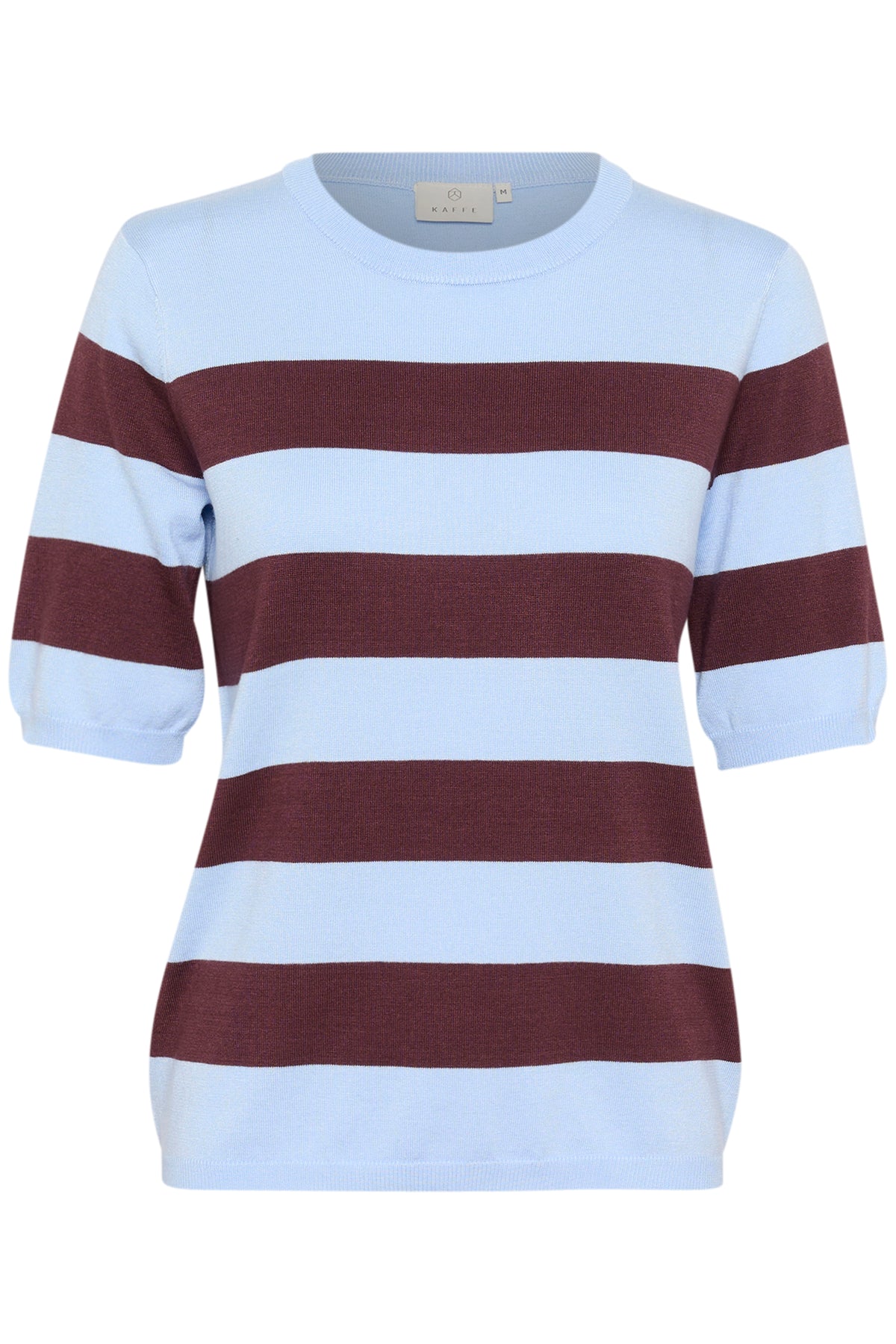 Kaffe Kalizza Windsurfer Baby Blue/Fudge Burgundy Striped Knit, 10508410