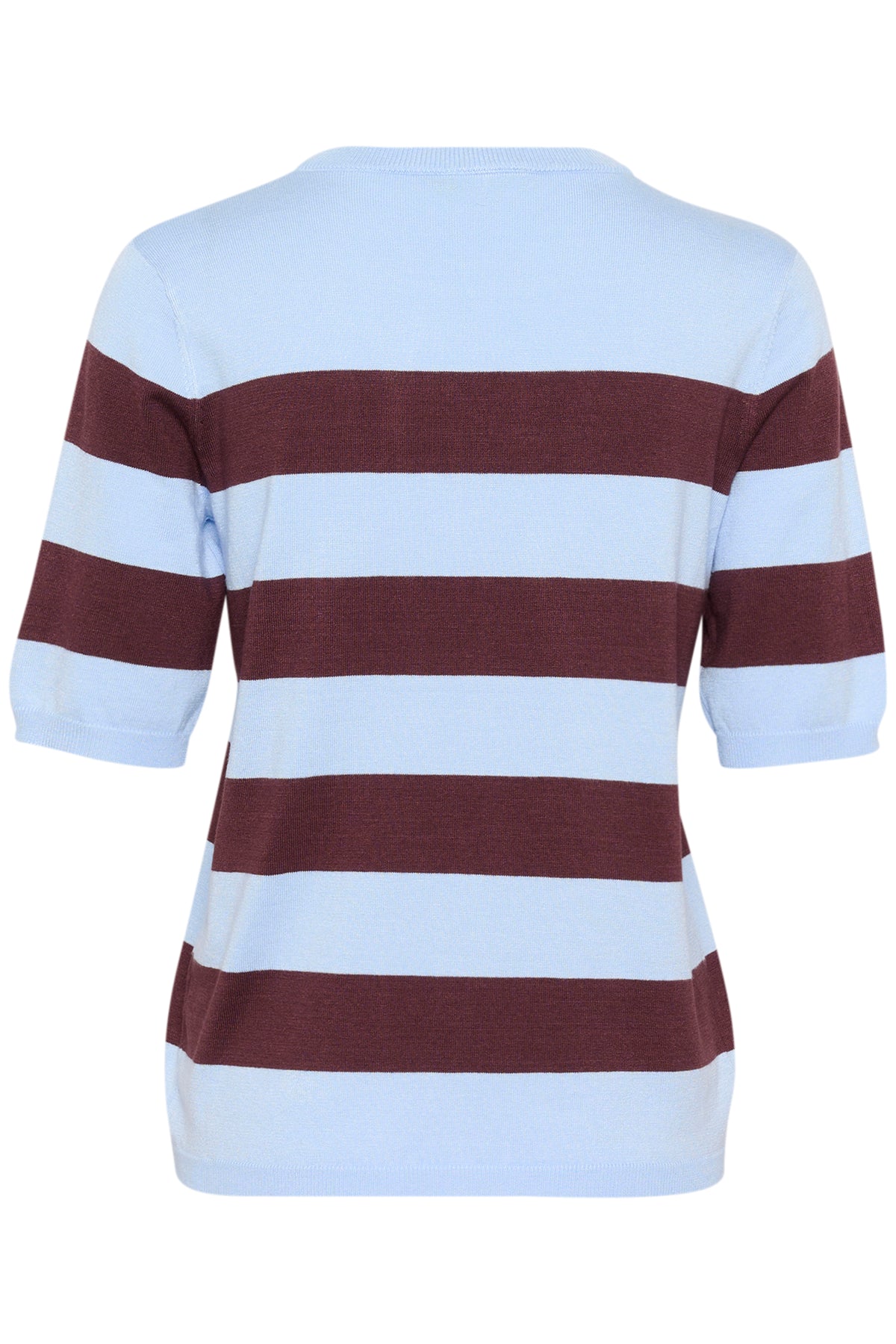 Kaffe Kalizza Windsurfer Baby Blue/Fudge Burgundy Striped Knit, 10508410
