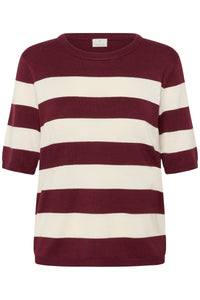 Kaffe Kalizza Windsor Wine/Turtledove Striped Knit, 10508410