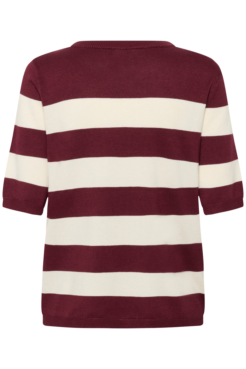 Kaffe Kalizza Windsor Wine/Turtledove Striped Knit, 10508410
