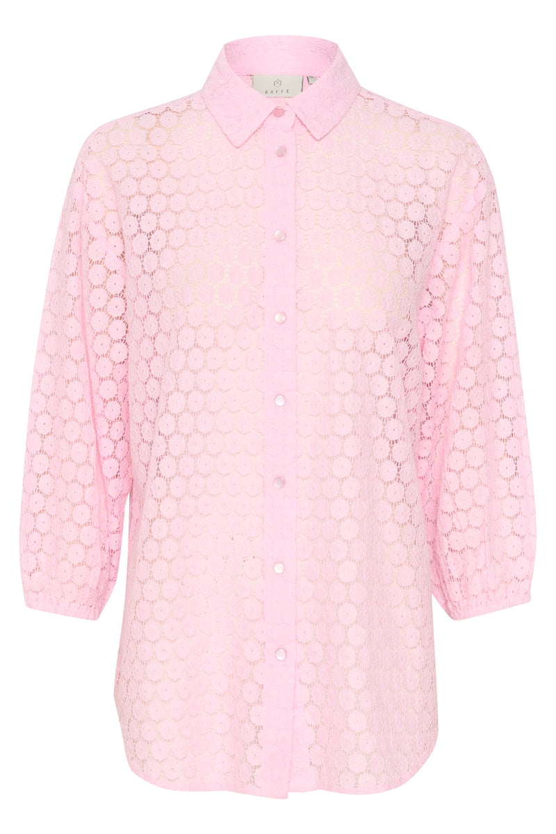 Kaffe Kaloren Pink Mist Oversized Lace Shirt, 10508509