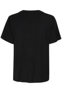 Kaffe Kafrida Ultimate V-Neck Black T-Shirt, 10508581