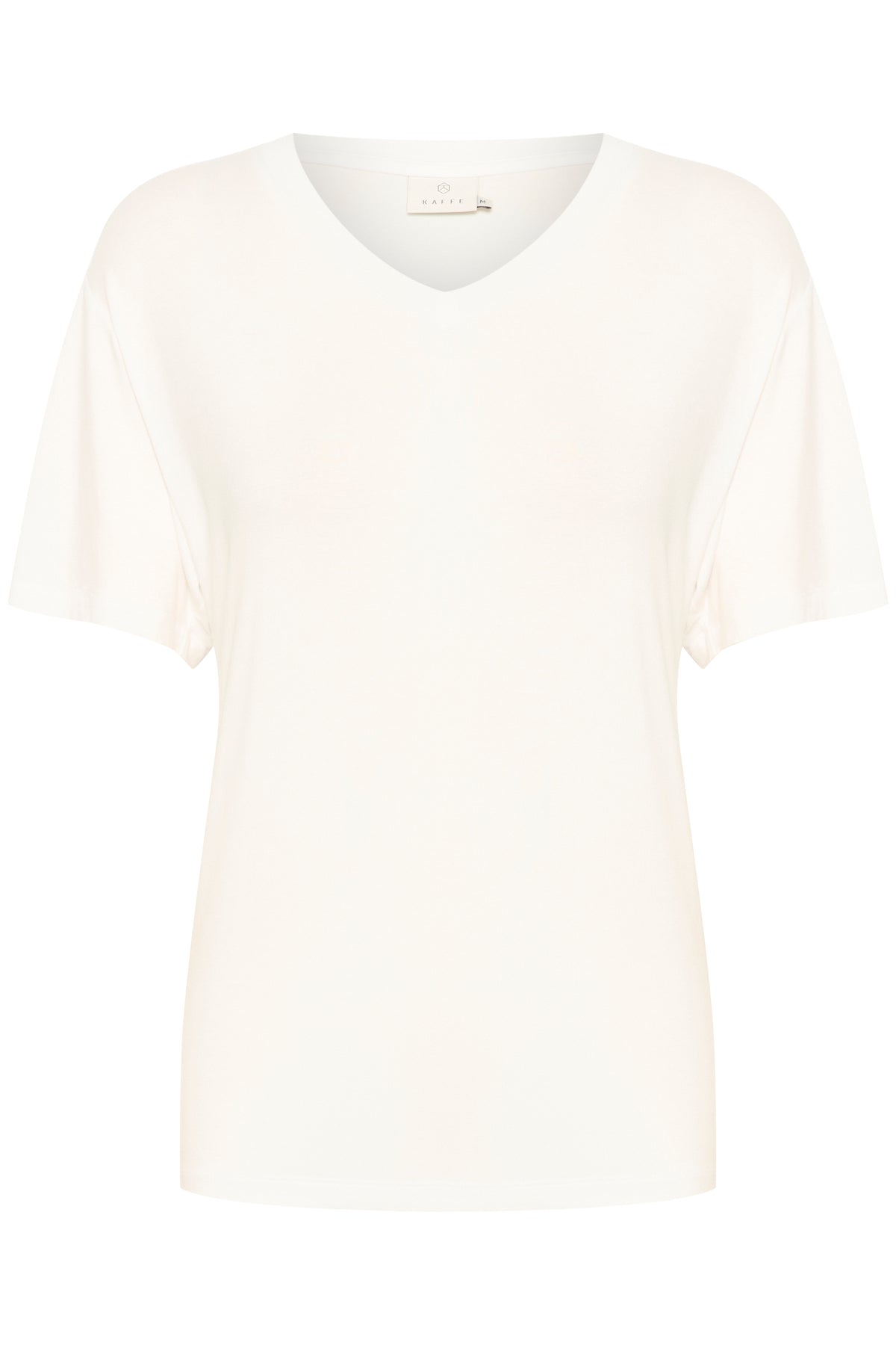 Kaffe Kafrida Ultimate V-Neck Chalk T-Shirt