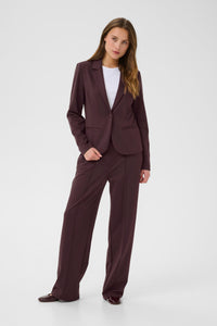Kaffe Kajenny Fudge Burgundy Wide Leg Joggers, 10508621