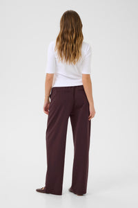 Kaffe Kajenny Fudge Burgundy Wide Leg Joggers, 10508621