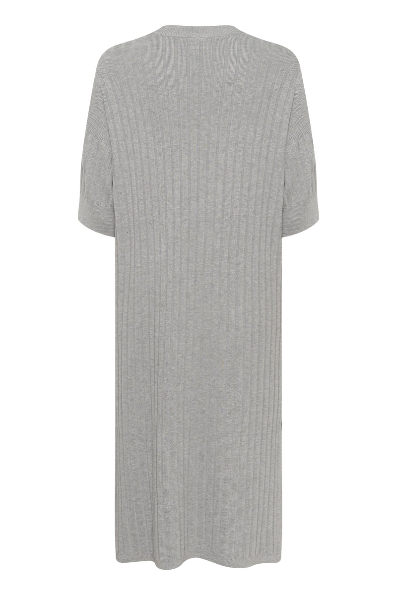 Kaffe Kalola Grey Melange Knitted Midi Dress, 10508776