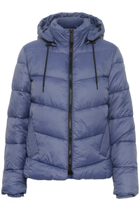 Kaffe Kasusanne Blue Indigo Ultimate Puffa Jacket with Detachable Hood, 10508811