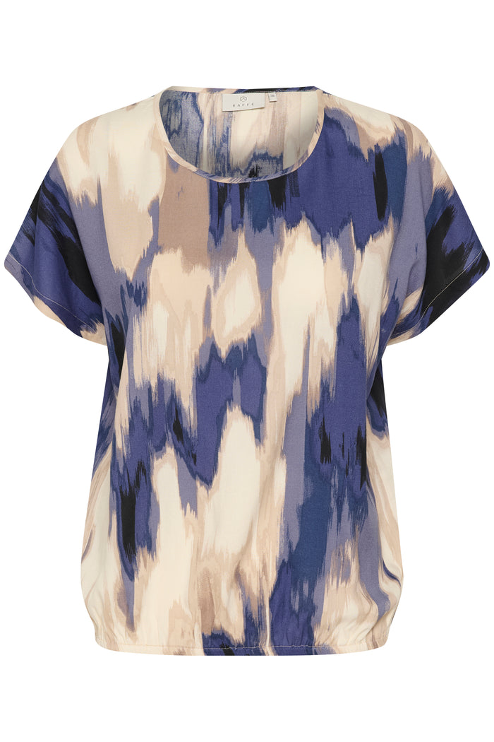 Kaffe Kabeathe Stanley Blue Abstract Printed Blouse, 10508896