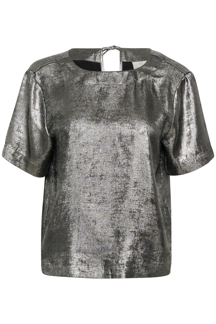 Kaffe Kalorina Silver Metallic Blouse, 10509298