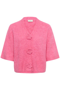 Kaffe Karosie Power Pink V-Neck Cardigan, 10509480