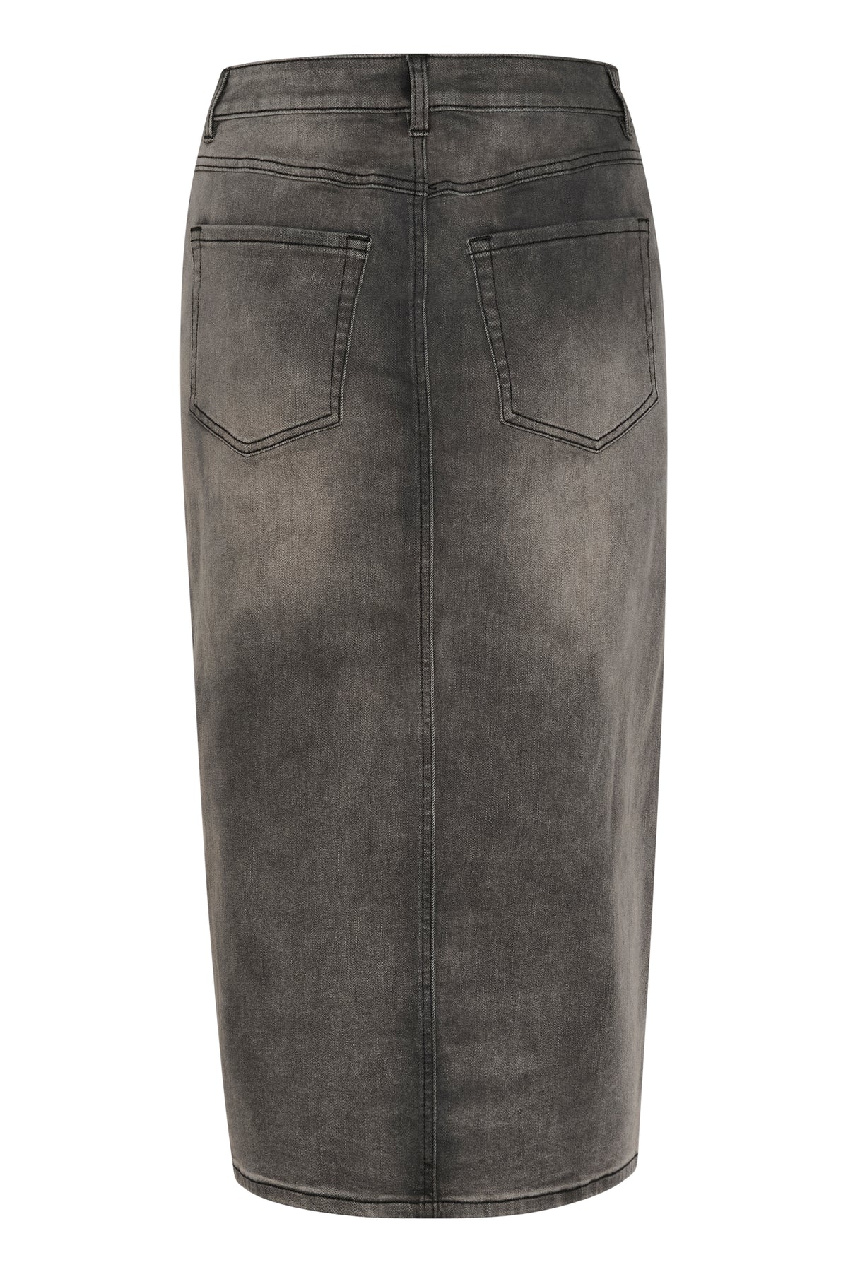 Kaffe Kasinem Grey Denim Long Skirt