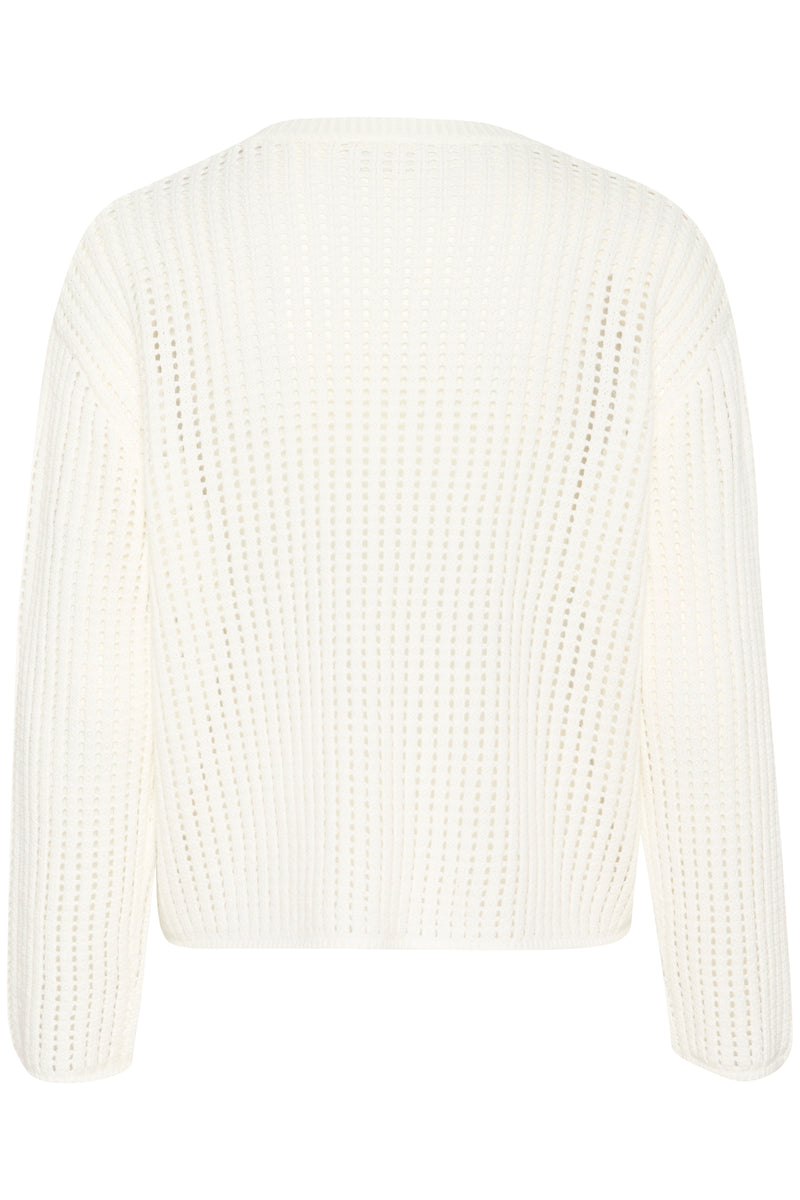 Kaffe Kasolar Chalk Oversized Knitted Pullover