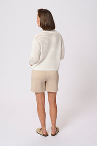 Kaffe Kasolar Chalk Oversized Knitted Pullover