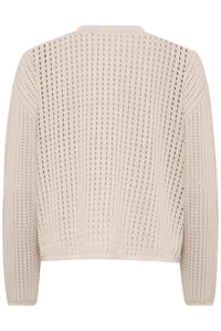 Kaffe Kasolar Feather Beige Oversized Knitted Pullover