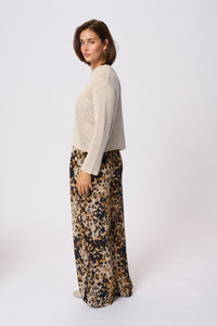 Kaffe Kasolar Feather Beige Oversized Knitted Pullover