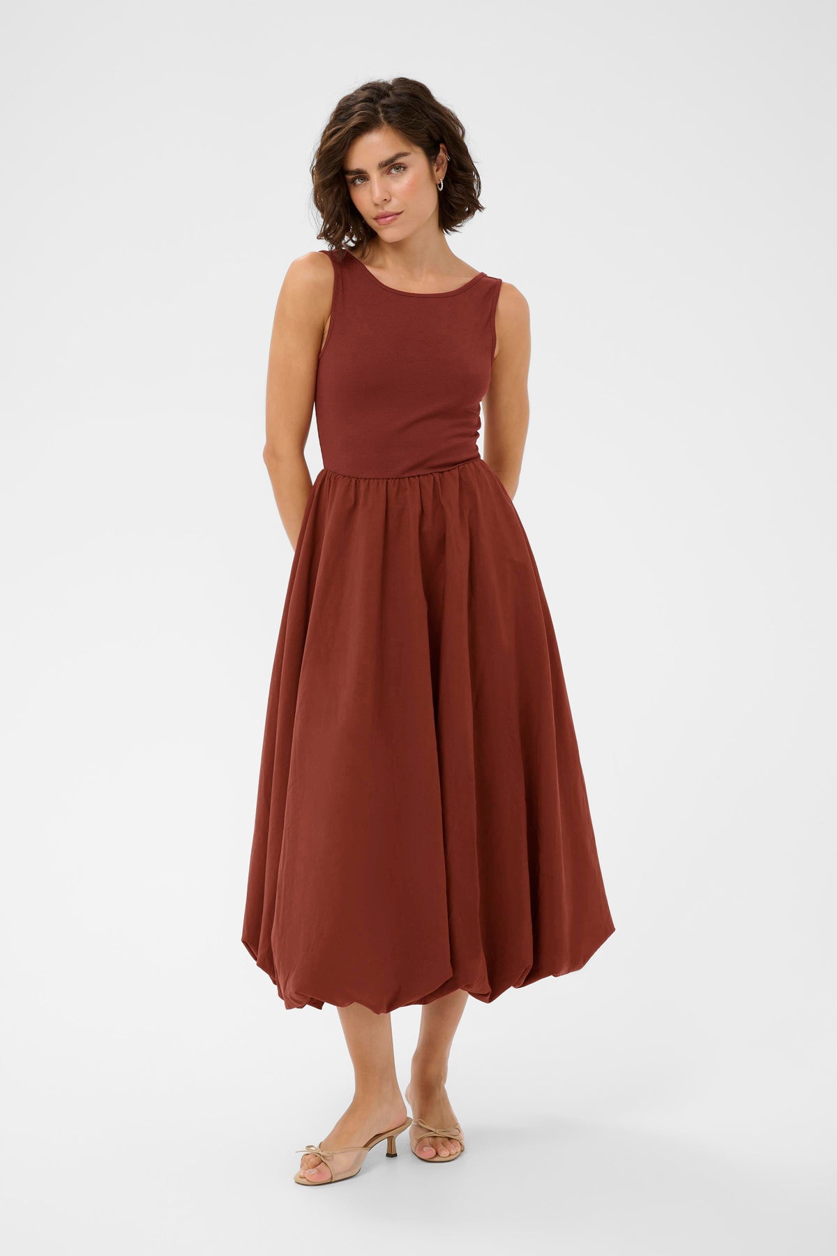 Kaffe KaKirsten Henna Midi Dress, 10510006